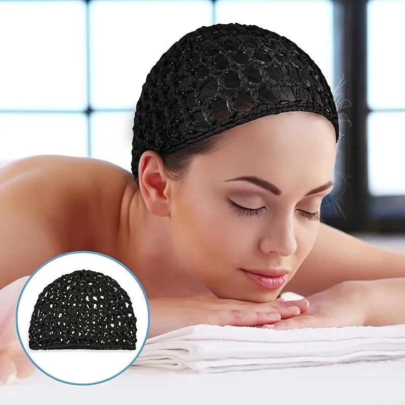Crochet Hairnet Soft Reusable Mesh Cap Women Breathable Comfortable Qme