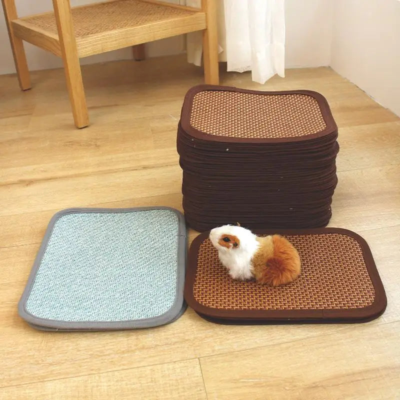 Rabbit Small Pets Breathable Cool Pad Sleeping Bed Nest Supplies Qme