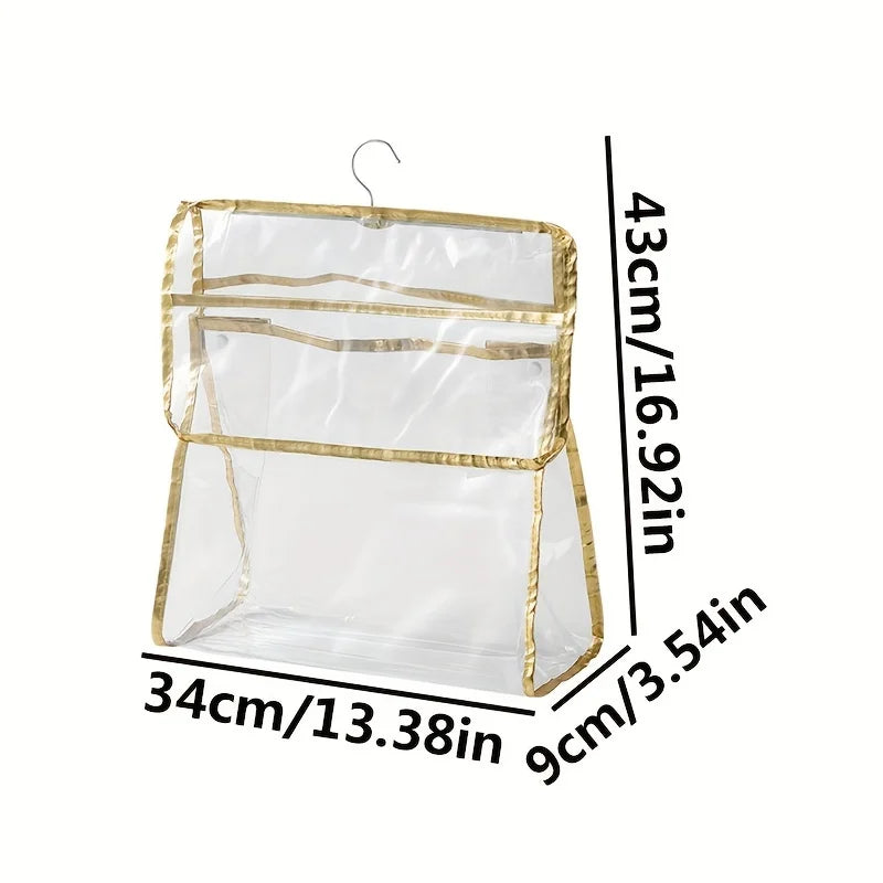 1 Bathroom Transparent Waterproof Toiletries Hanging Bag Clothes Qme