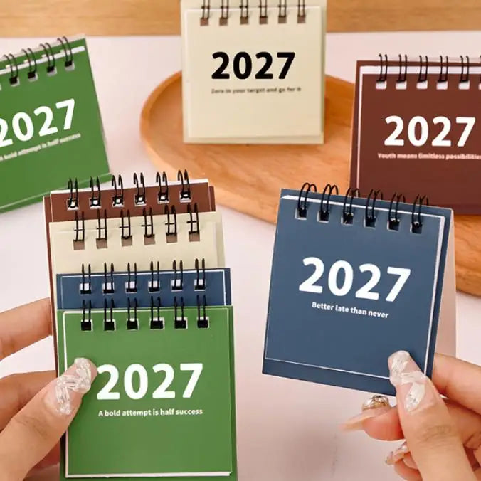 2027 Mini Travel Desk Calendar Portable Pocket Monthly Agenda Home Qme