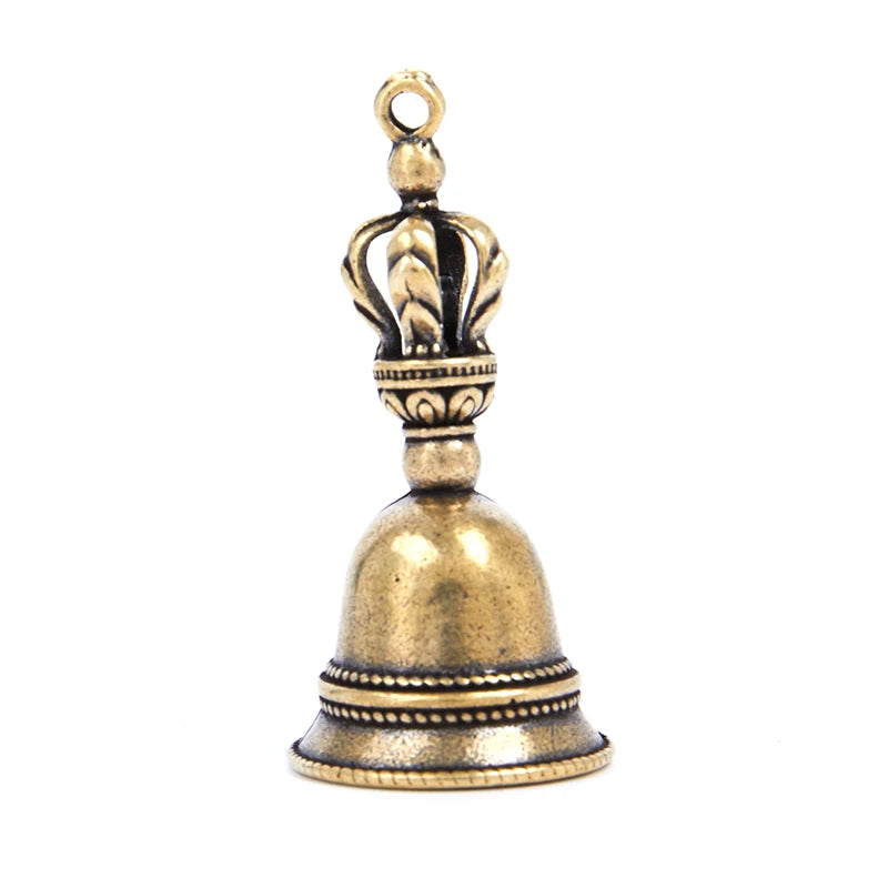 Brass Handicraft die-casting Drop Bell Key Car Button Wind Bell Tibetan Bronze Bell Creative Gift Home Decoration Accessories Qme