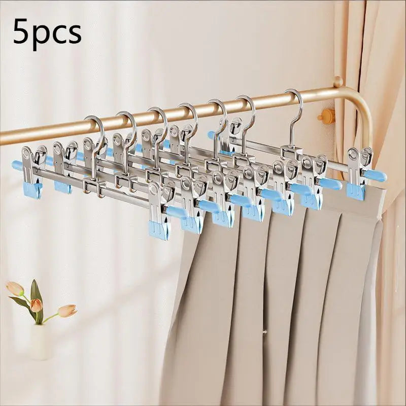 Metal Windproof Hanger Clothes Home Pants Coat Non-slip Drying Qme A4