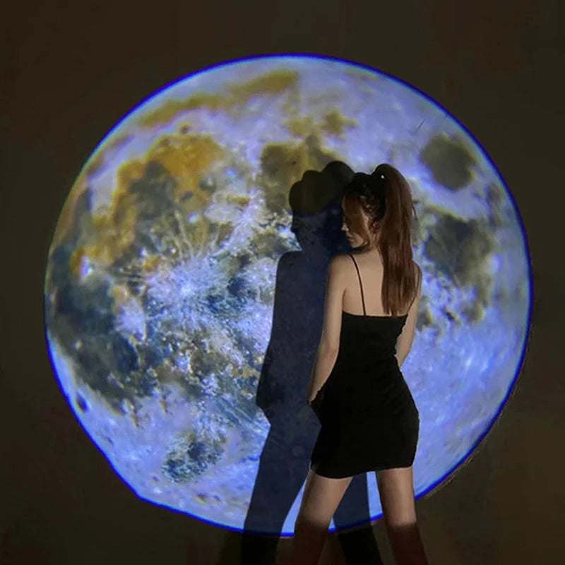 USB Ceiling Moon Earth Projection Night Light Starry Sky Galaxy Qme