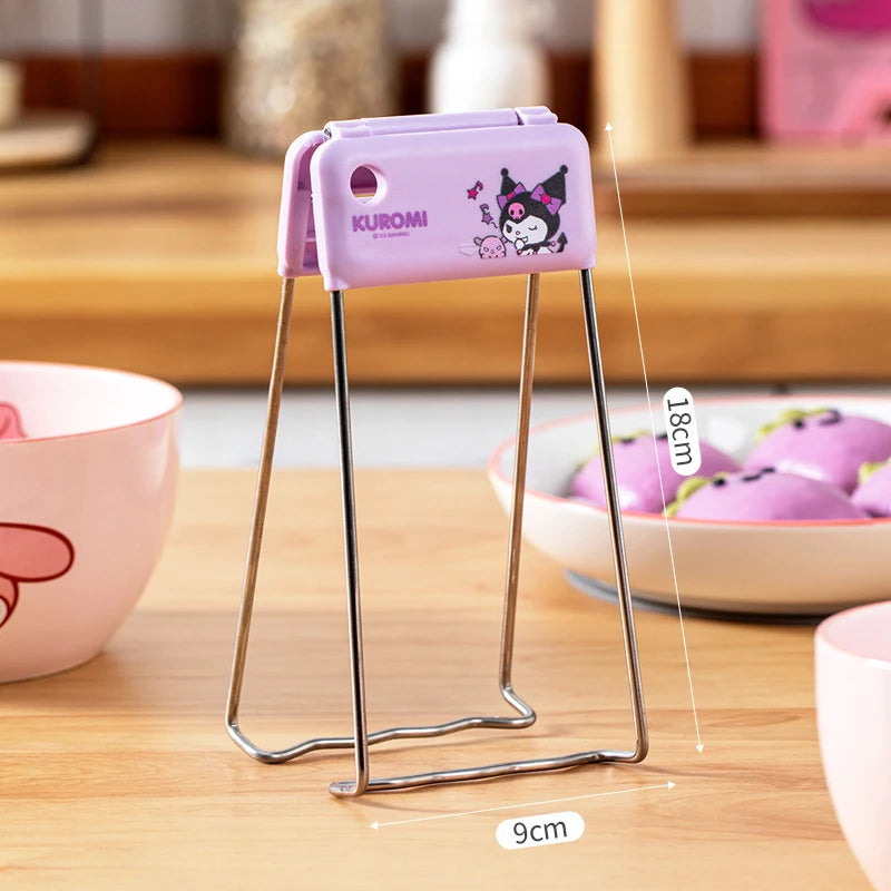 Hello Kitty Kuromi Heat-resistant Tongs Multifunctional Non-slip Bowl Qme