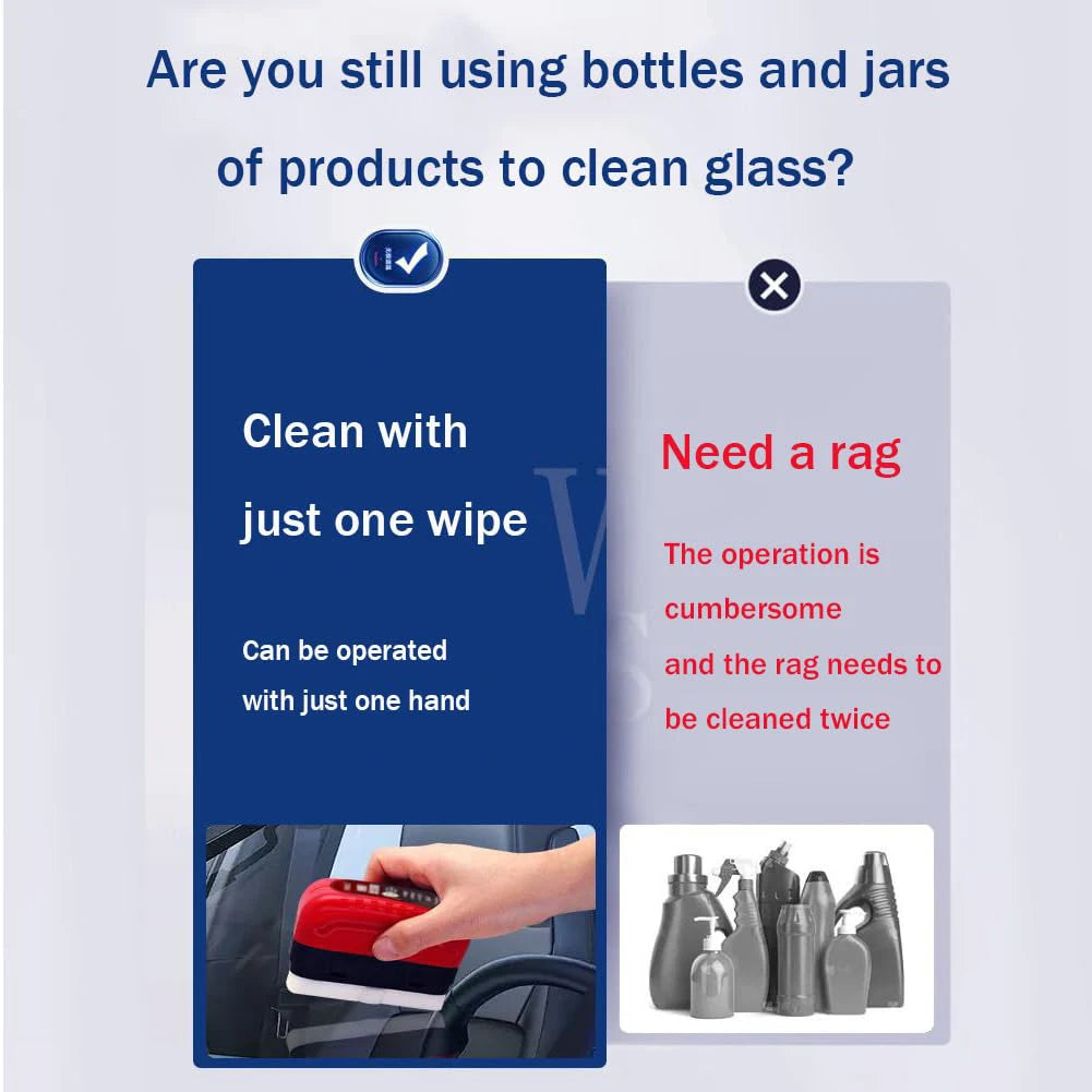 Car Window Glass Cleaner Removes Dirt Car Glass Sponge Cleaning Brush Windshield Oil Film Cleaner Auto Glass Oil Film Remover Qme