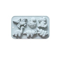 Silicone 6 Cavities Dinosaur Jello Molds Chocolate Soap Baking Qme Blue