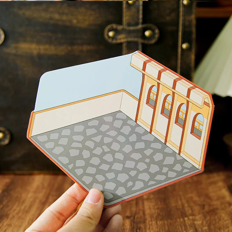 3D Scenery Stickers Magician Cat Cute Kawaii Scrapbook Stationery DIY & Handbook Decoration for Phone Case Notebook Qme