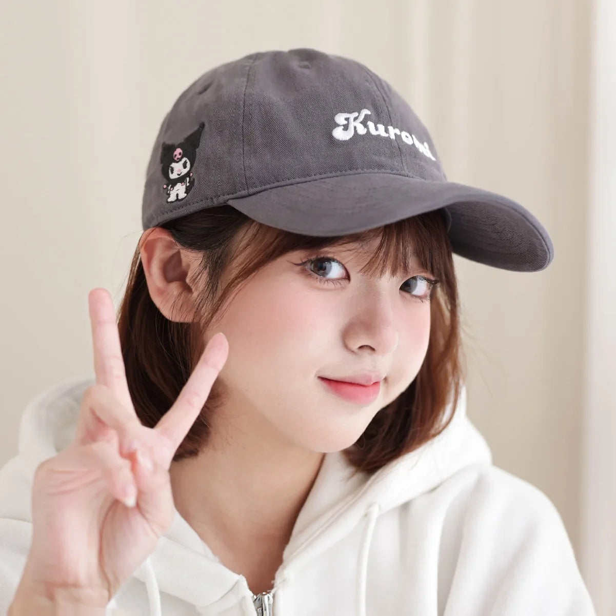 Hello Kitty Kuromi Hats Fisherman's Hats Baseball Caps New Face-Slimming Bucket Hats Leopard-Print Baseball Caps Qme hangna-19