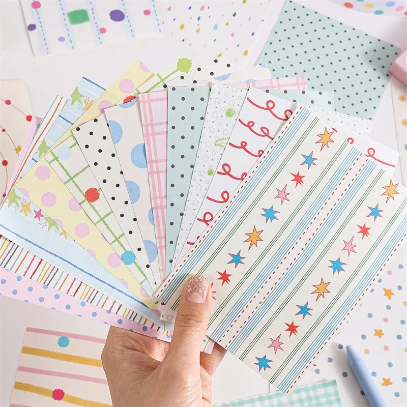 TIANZI 100 pcs Colorful style material Decorative Scrapbooking Diary Background paper DIY junk journal Lable Stationery supplies Qme