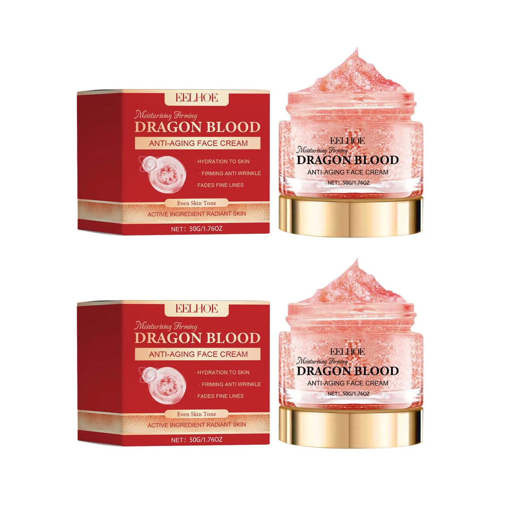 Dragon Blood Face Cream Fade Fine Lines Pore Shrinking Facial Rejuvenation Nourishing Brightening Firming Moisturizing Cream Qme 2 x 50g Boxed