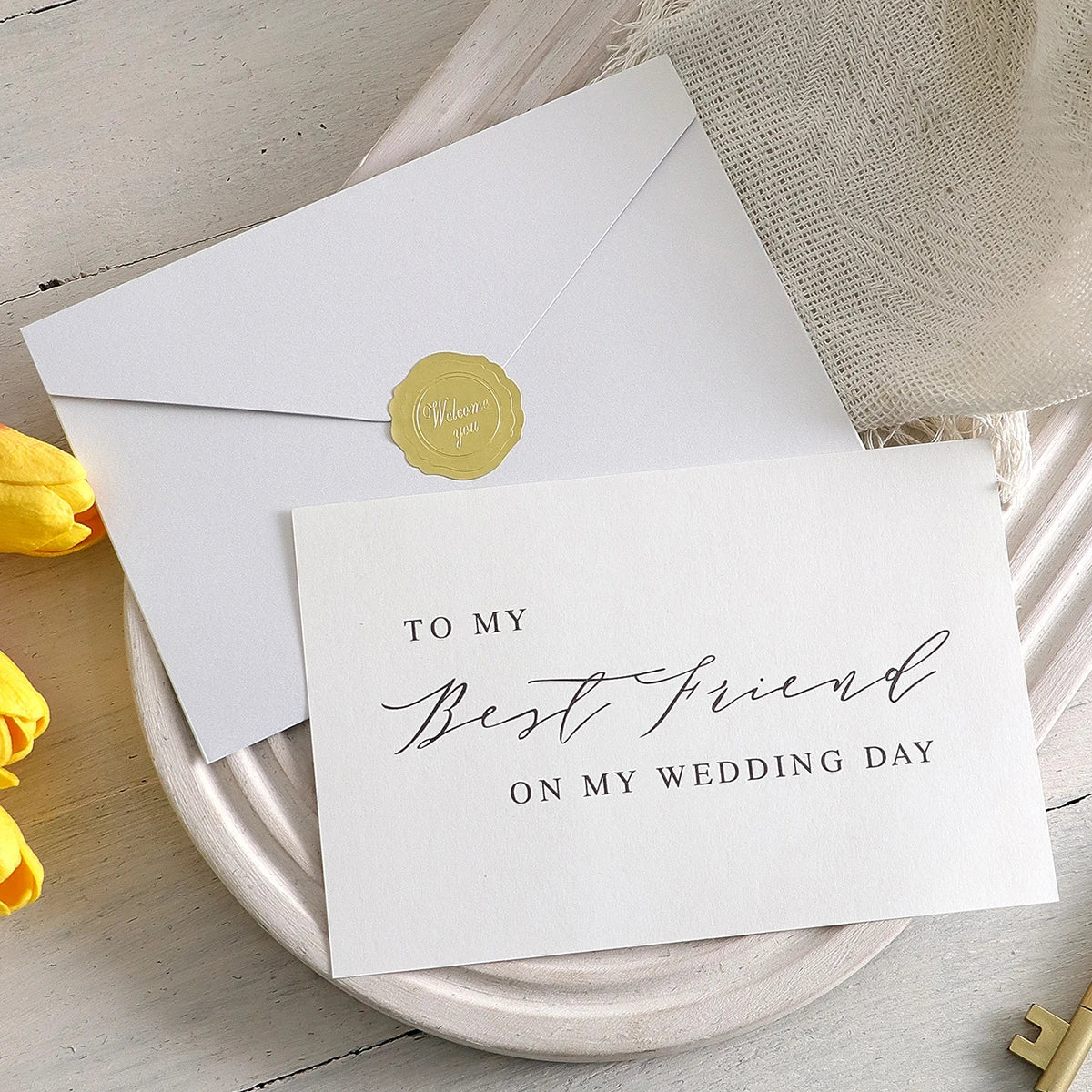 1Pc Will You Be My Bridesmaid? Wedding Bridal Shower Gift Card with Envelope, Bridesmaid Card Make a Beautifully Personalized I Qme C S