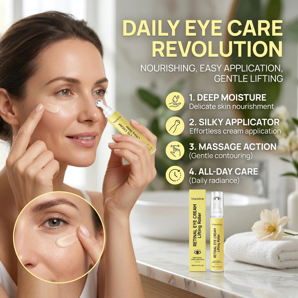 Viareline Retinal Eye Cream Fades Fishtail Pattern Anti-Wrinkle Dark Circles Removal Treatment Eyebags Tightening Skin Eye Cream Qme