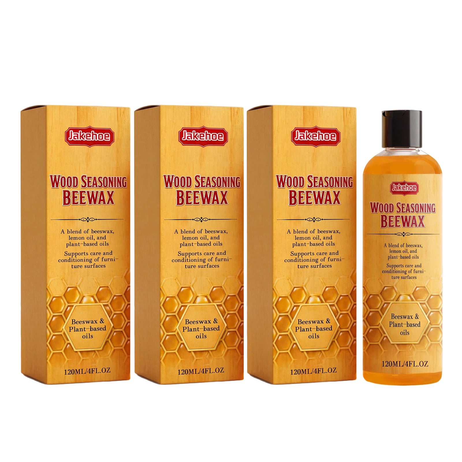 Wood Polishing Beewax Repair Scratches Remove Dullness Restores Shine Hydrate Dry Wooden Surfaces Multi-purpose Wood Conditioner Qme 3 x 120ML Boxed