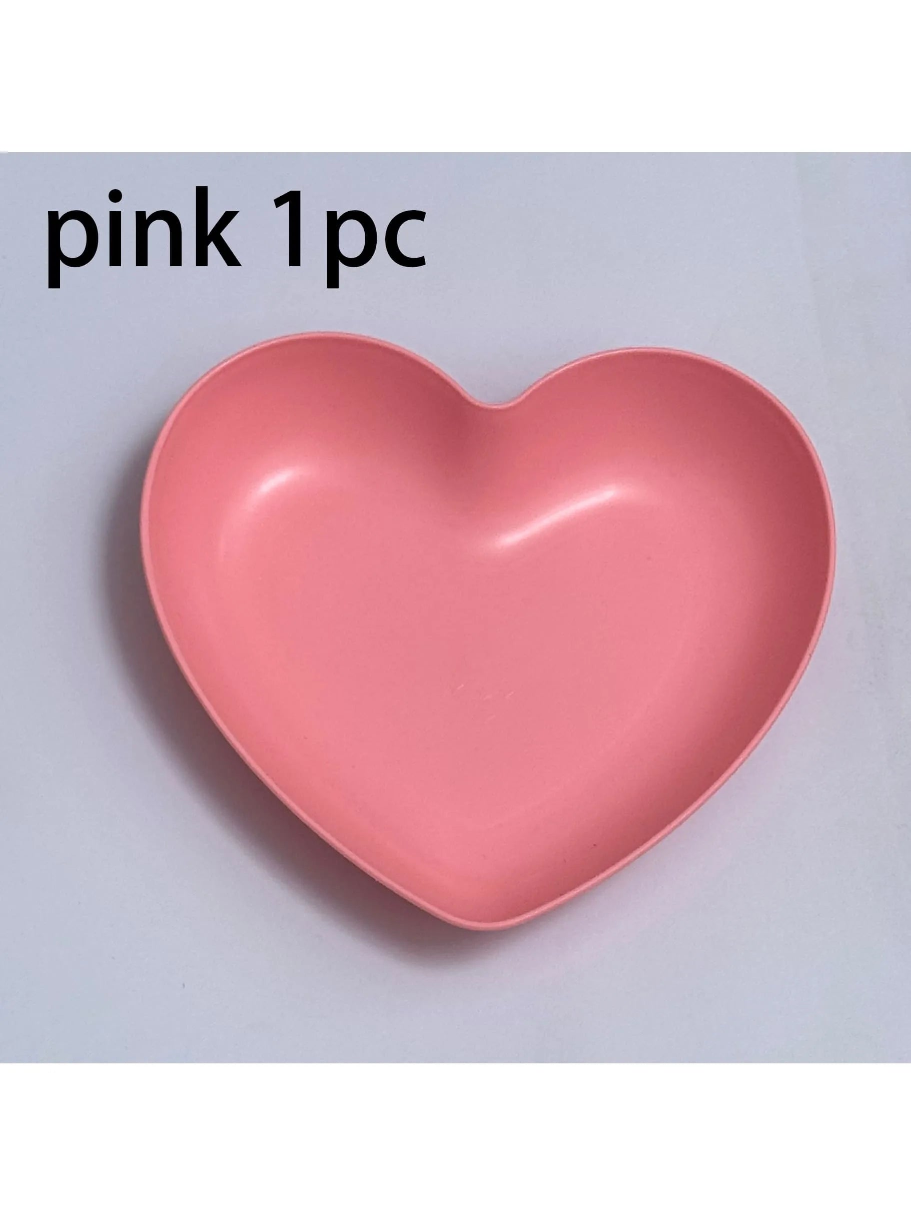 1 5 10 Plastic Heart Shaped Dinner Plate Red Pink Themed Fruit Snacks Qme Pink 1pc 6 Inches