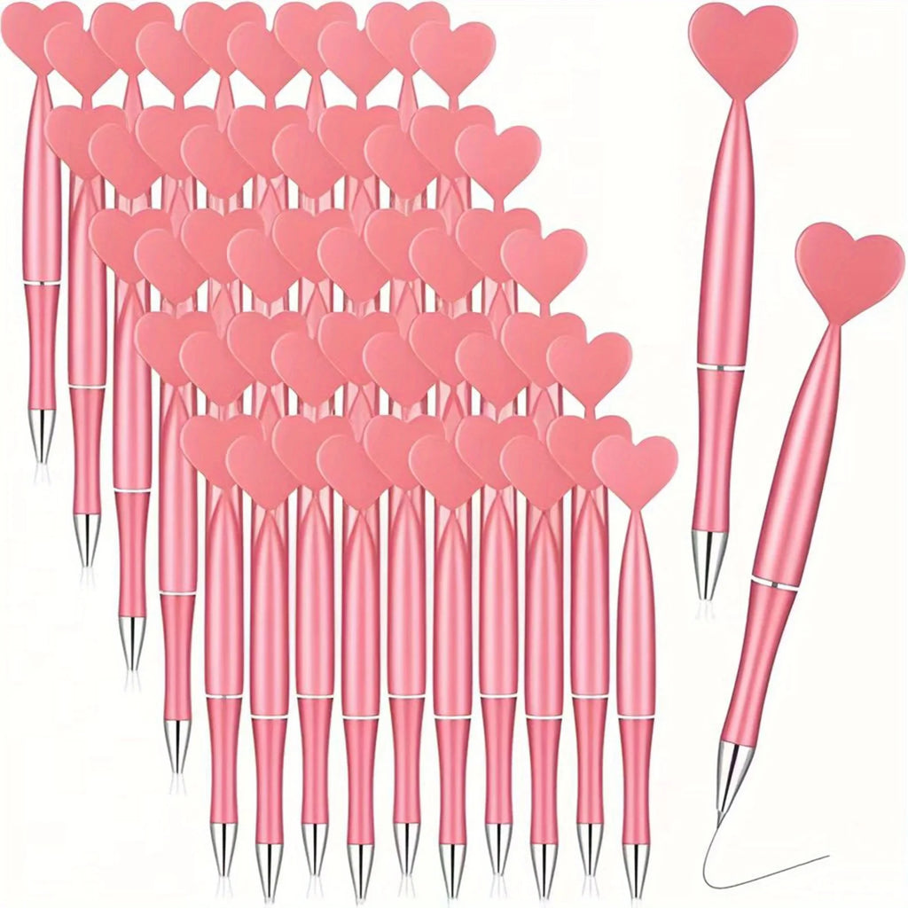 Valentine's Day Party Pen Black Gel Ink Red Heart Ball Pen Suitable for Children and Adults Office School Christmas Qme