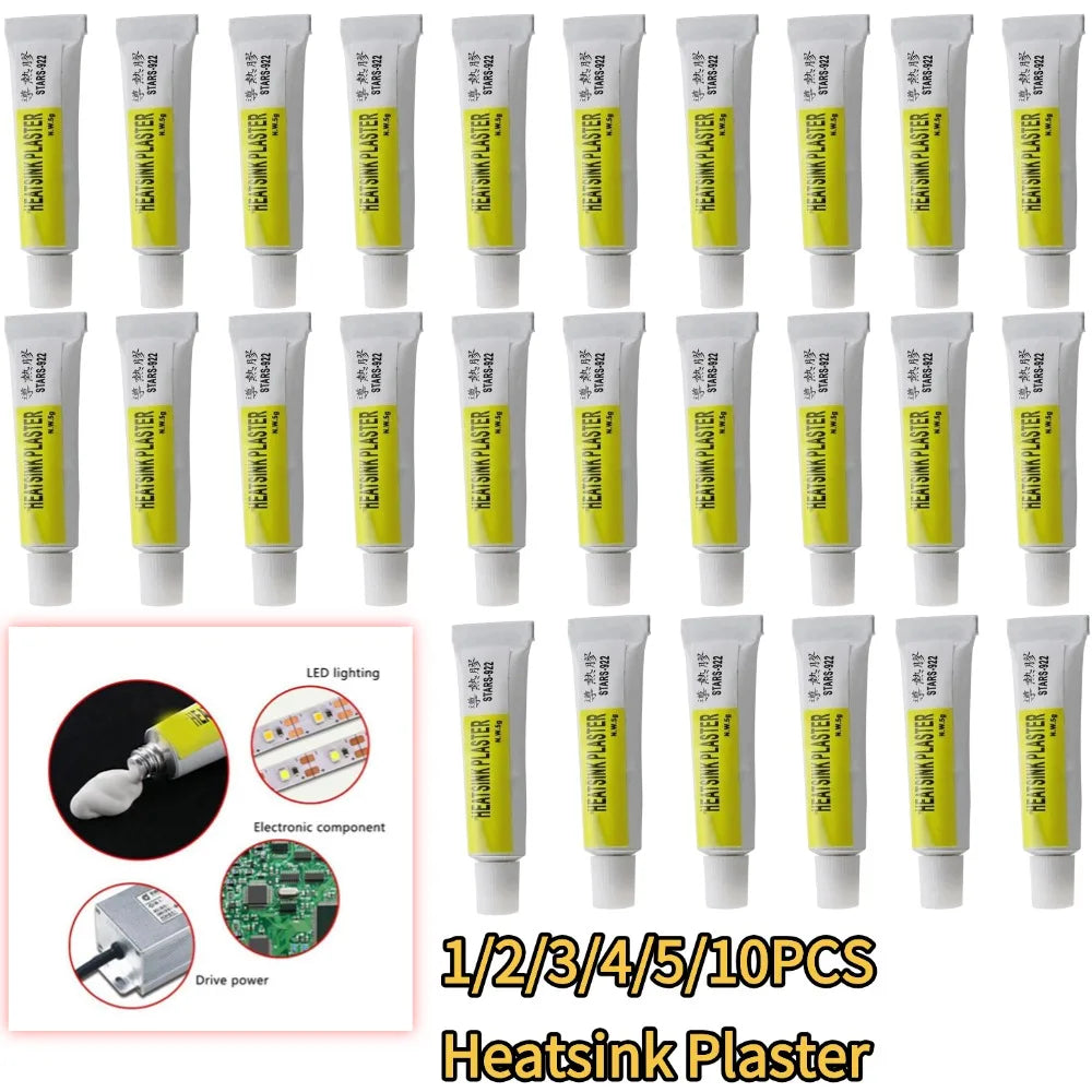 1-20pcs Heatsink Plaster Thermal Silicone Adhesive Cooling Paste Strong Adhesive Compound Glue For Heat Sink Sticky Qme