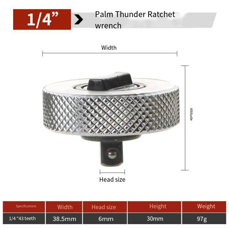 Mini Adjustable Ratchet Wrench Quick Labor-saving Aluminum Alloy Qme