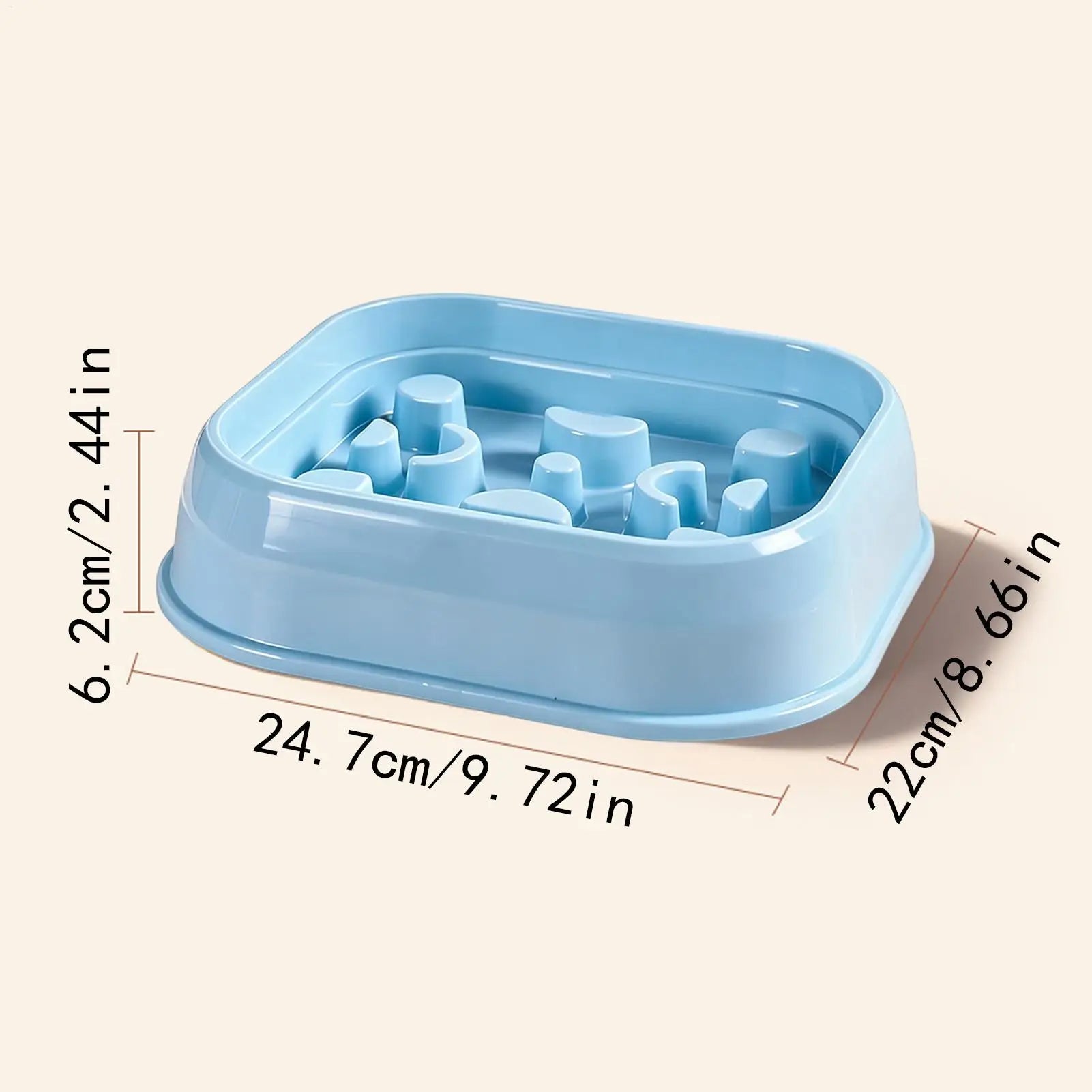 Slow Feeding Dog Bowl Non-slip Puzzle Cat Dish Feeder Water Small Qme