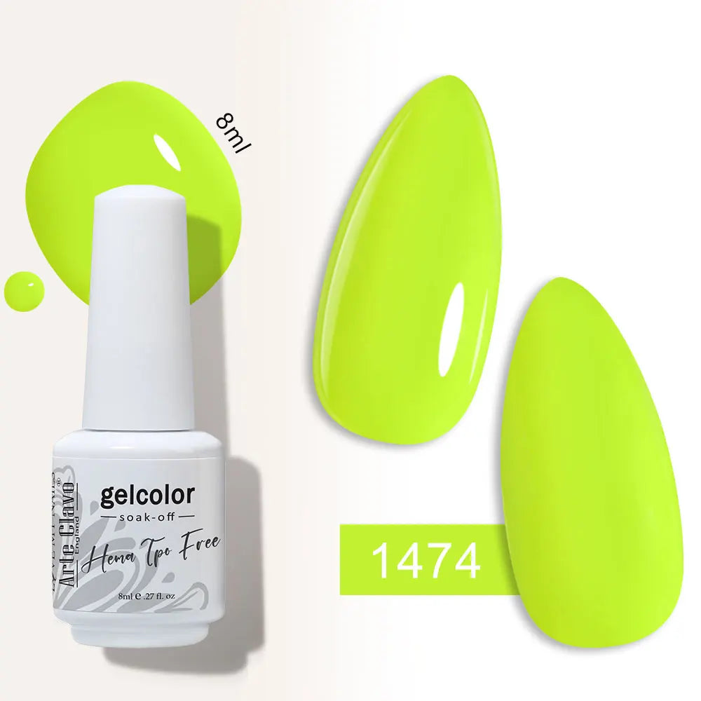 Arte Clavo Semi-permanent Gel Nail Varnish 180 Colors Semipermanent