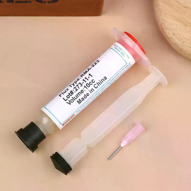 10ml Flux For Soldering With Flexible Tip Syringe Solder Paste Flux Grease Repair Solde No Cleaning Welding Repair Tools Qme