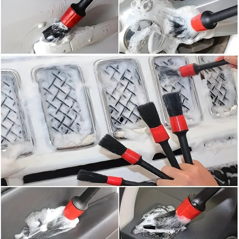 Car interior cleaning brush set, car interior cleaning tool kit, car drilling brush / wheel hub brush / ventilation port brush Qme