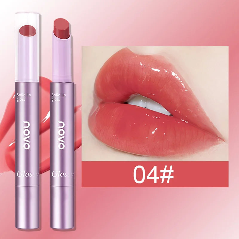 Water Glossy Lip Gloss, Mirror Light Texture,Long - Lasting Shine, All - Day Hydration, Non-Stick Cup Non-Fading Qme 04