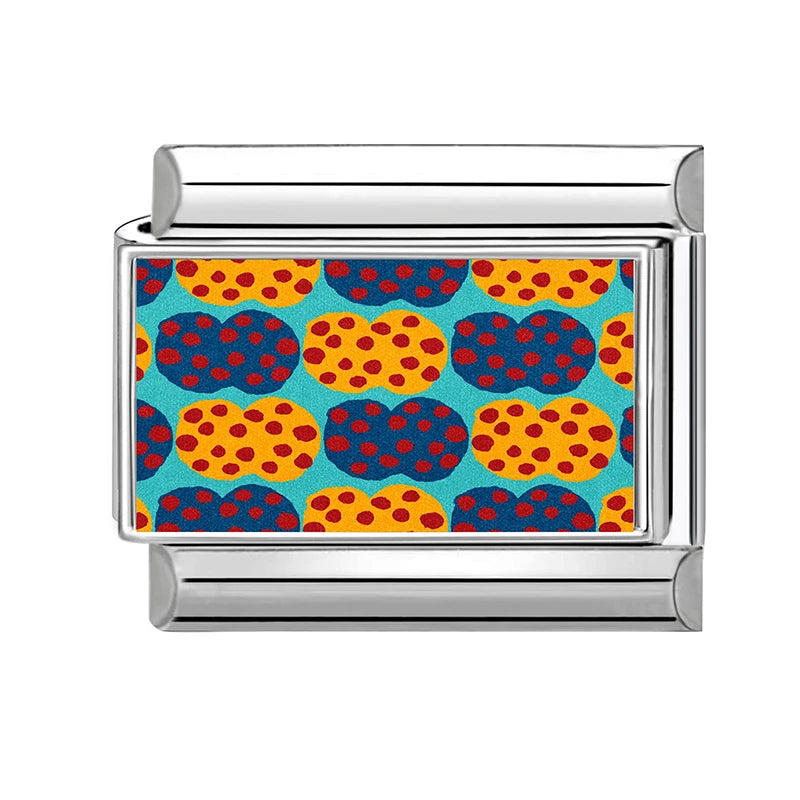 2026 Creative Colorful Pattern Sun Daisy Piano Red Poker Italian Charm Links Fit 9mm Stainless Steel Bracelet DIY Making Jewelry Qme Style 19