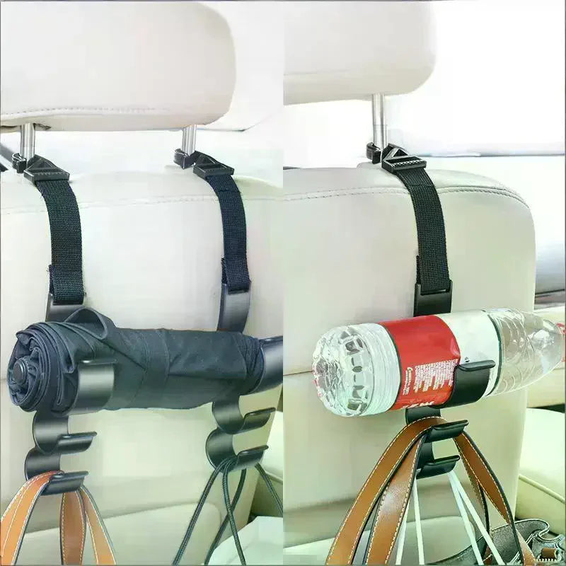 Car Back Seat Hook Multi-function Rear Headrest Hanging Umbrella Qme