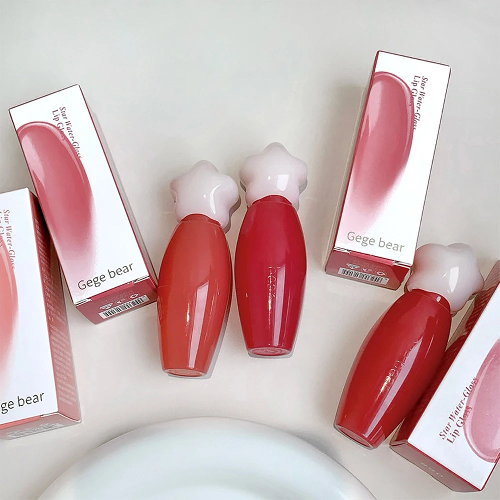 Gege Bear Water Gloss Lip Moisturizing Mirror Colored Long-lasting Qme