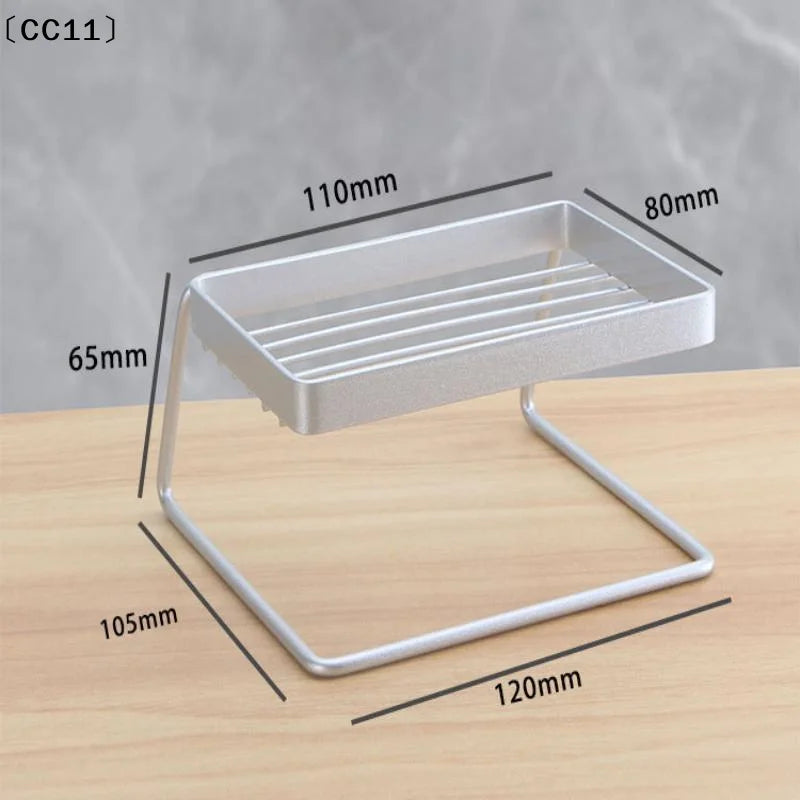 Self Draining Stainless Steel Soap Dish Bar Holder Shower Bathroom Qme