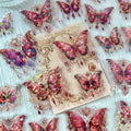 20pcs Colorful Butterflies Journal Planner PET Sticker Pack Diy Handbook Decoration Diary Sticker Scrapbook Aesthetic Stationery Qme A