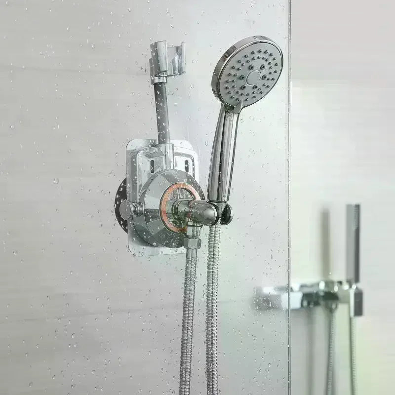 No Drill Adjustable Shower Head Bracket Universal Wall Mounted Holder Qme