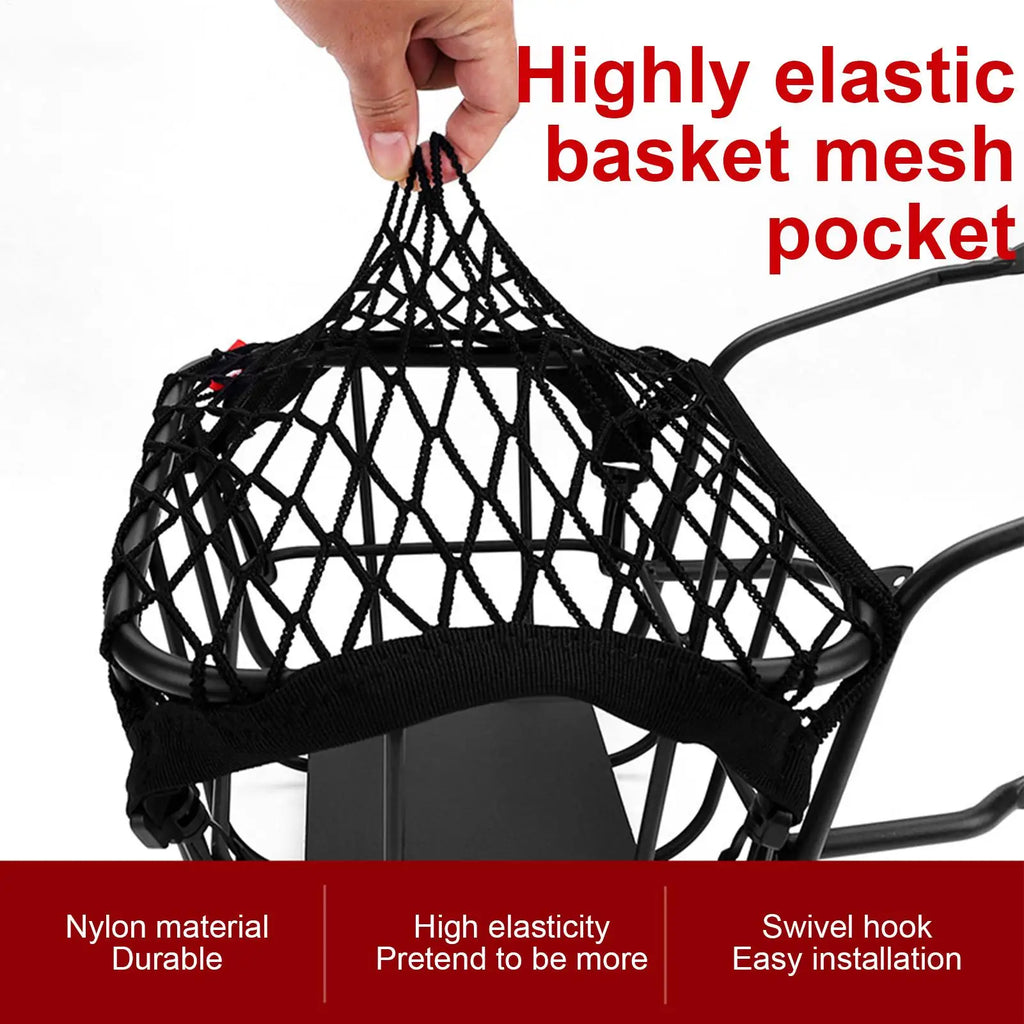 Cargo Net For Motorcycle High Elastic Polyester BungeeNet With 4 Hooks 360 Degree Rotatable Easy Installation Motorcycle Net Qme