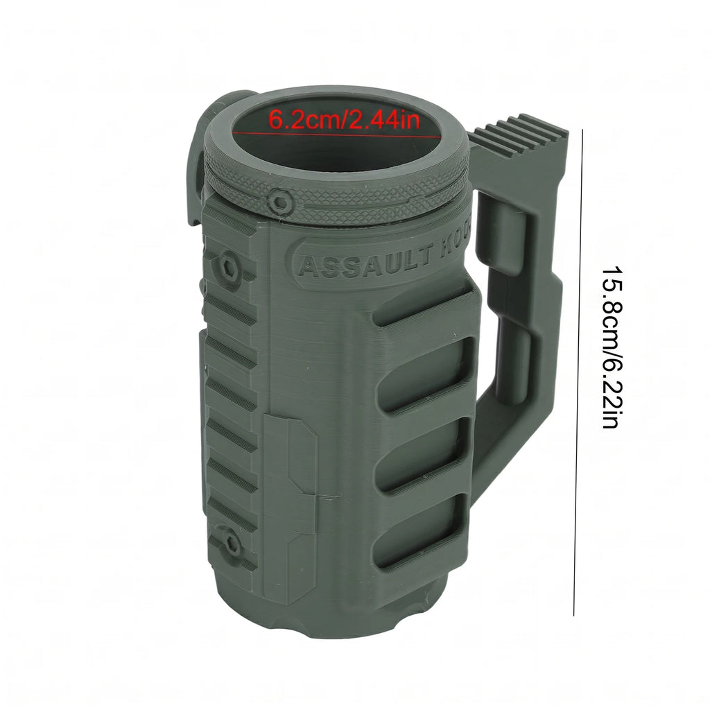 Non-Slip Handle Drink Holder for Soda Beer Water Bottle Dual Tactical Loading Can Rack for Sports Events Parties & Outdoor Use Qme for 16OZ Slim Can B