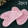 Natural Resin Heart Gua Sha Tool Crystal Stone Facial Massage Scraping Board For Face Lifting Skin Care Spa Massager Qme 2pcs