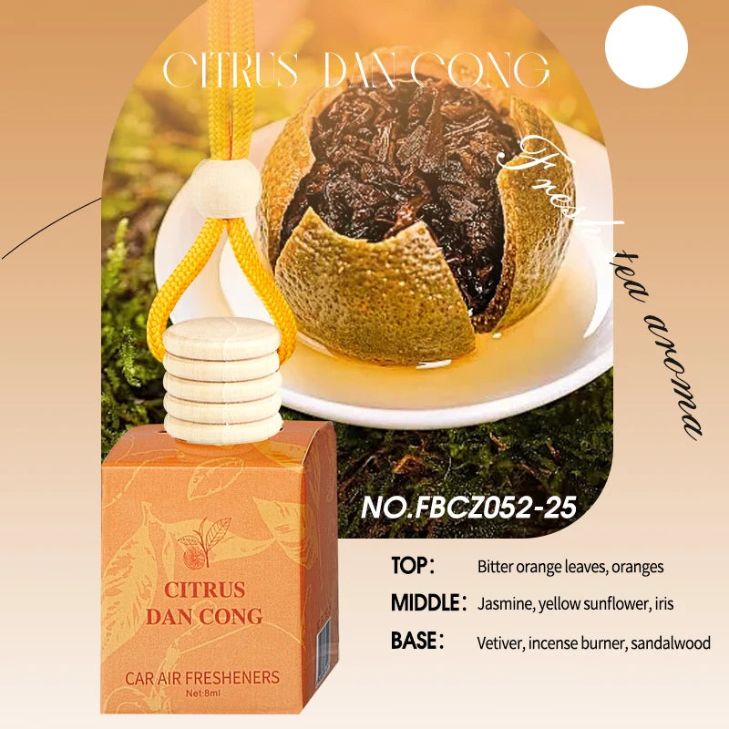 Tea Scented Car Perfume Lasting Fragrance Rope Mounted Alcohol Qme CITRUS DAN CONG