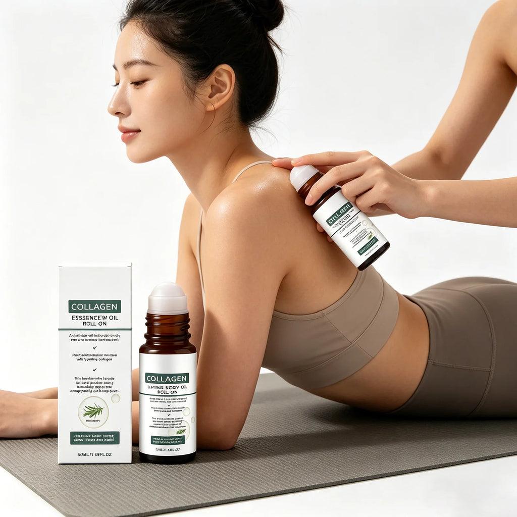 Body Roller Essential Oils Reduce Wrinkles Firming Skin Relax Muscles Quick Absorption Soothing Body Moisturing Massage Serum Qme