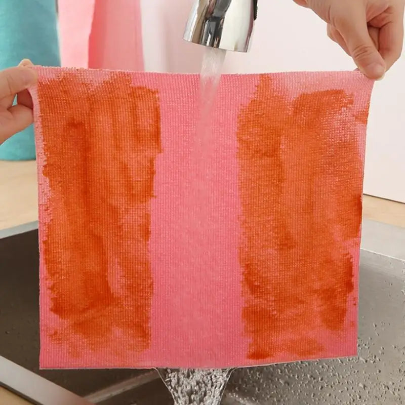 Kitchen Towels Microfiber Cleaning Cloths Reusable Lint-free 1 Roll Qme