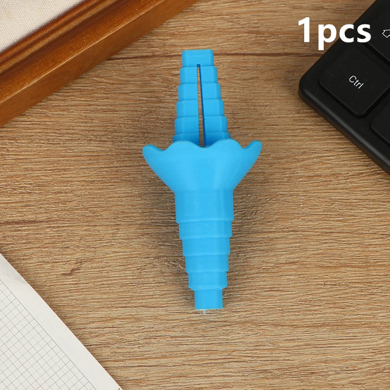 Bottle Emptying Reusable Liquid Transfer Connector No Waste Funnel Qme 1pcs Light blue