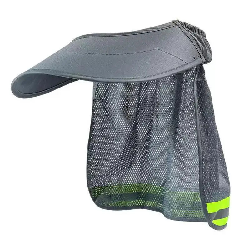 Summer Sun Shade Safety Hard Hat Neck Shield Helmets Reflective Brim Qme Gray