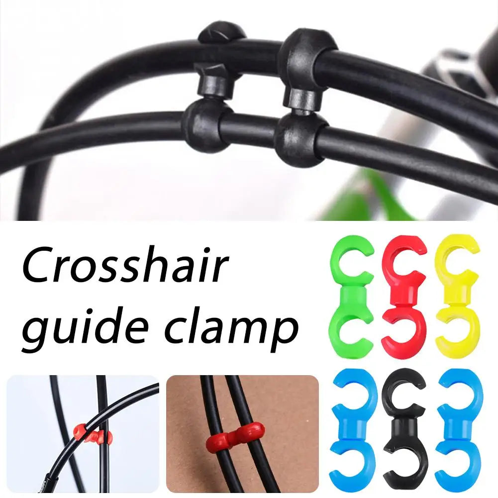 10Pcs/Set S Buckle Bike Brake Derailleur Shift Clips Buckle Cable Line Tube Rotatable MTB Brake Line Clip Ring Clasp Qme