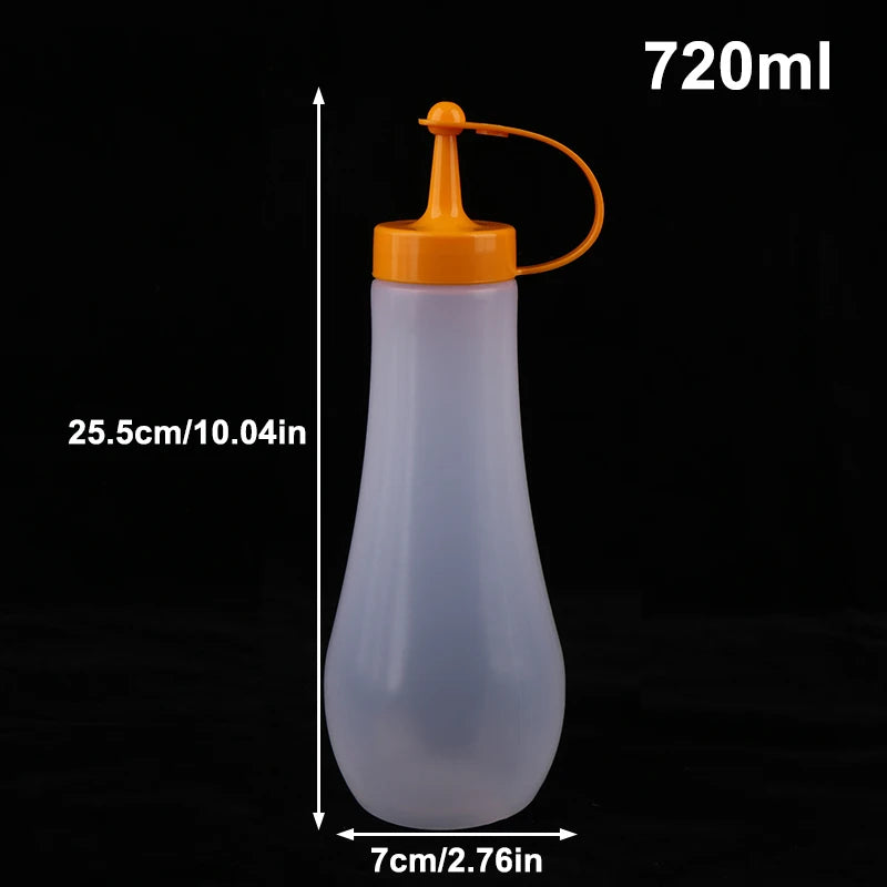 Kitchen Tools Squeeze Seasoning Bottle250- Condiment Bottles Ketchup Qme 720ml Round