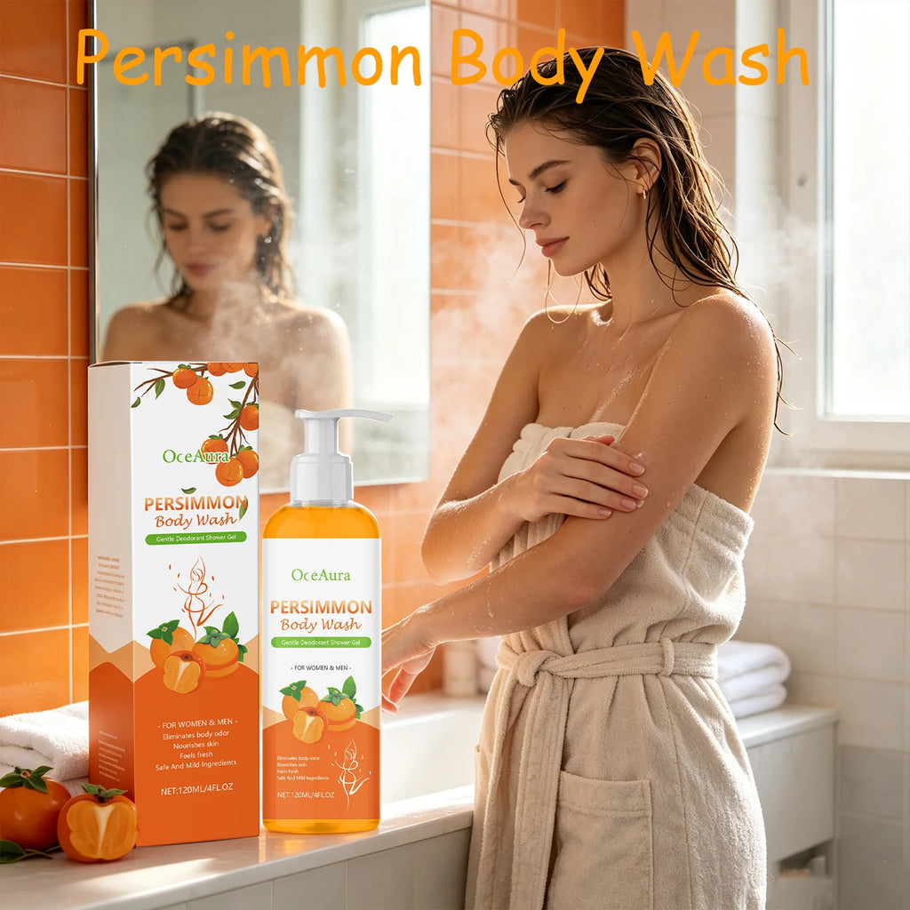 Oceaura Persimmon Body Wash Odor Eliminator Deep Nourishment Long Qme