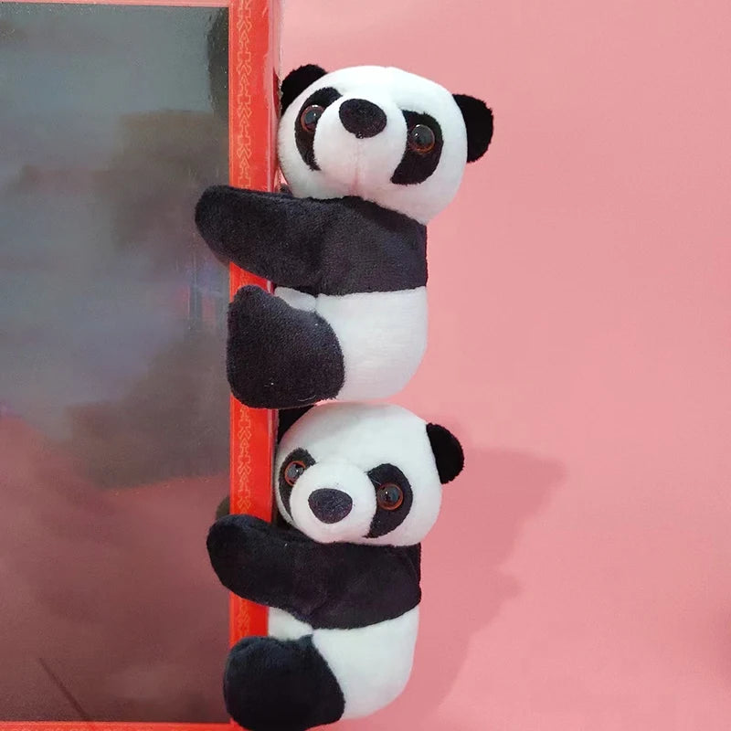 Kawaii Panda Plush Doll Toy Soft Animal Clip Hugging Curtain Qme