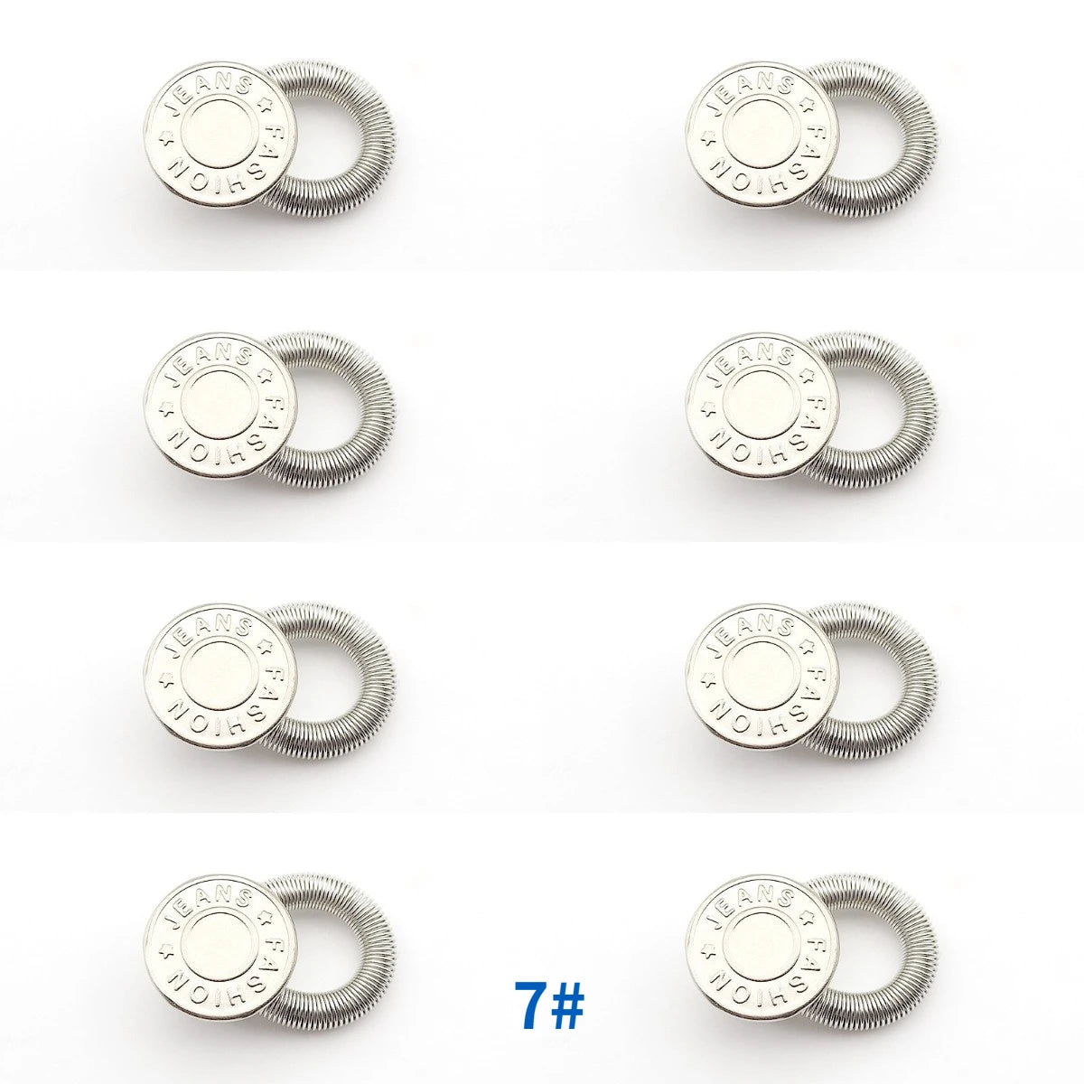 1/4/8pcs Detachable Jeans Waist Adjustment Buckle Metal Button Extender for DIY Pants Jeans Free Sewing Waist Extenders Buttons Qme 8pcs-07