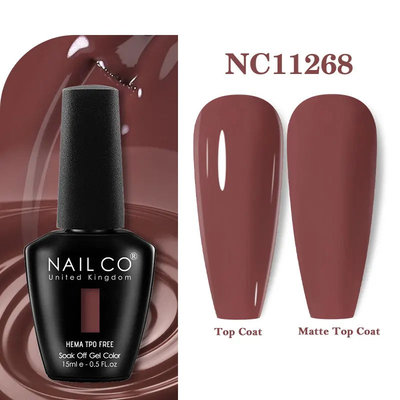 NAILCO Green Series Dark Gel Nail Polish Lasting Hybrid Base Matte