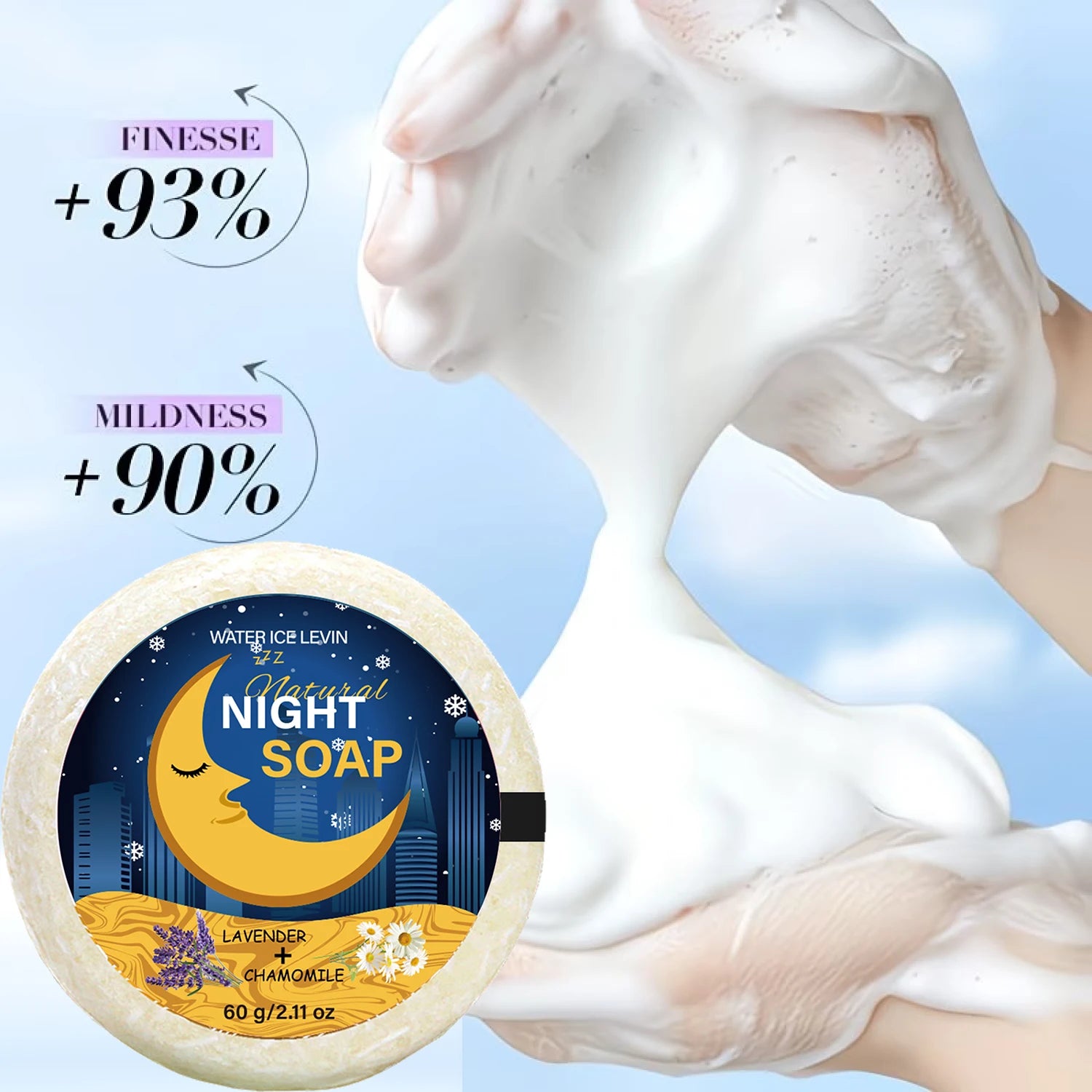 Niacinamide Infused Night Bath Soap, Gentle Clean & Hydrate Skin with Herbal Extracts Qme