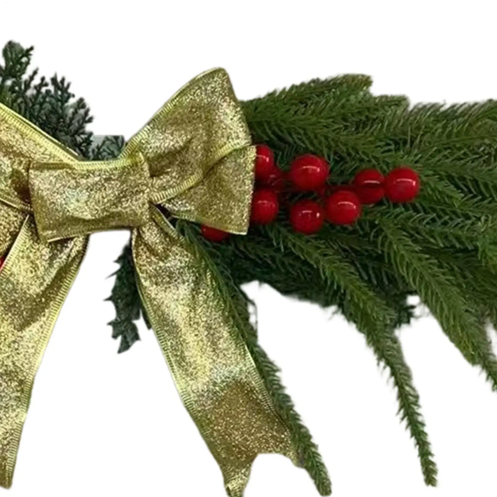 Christmas Wreath Artificial Greenery Winter Door Decorations Mirror Qme