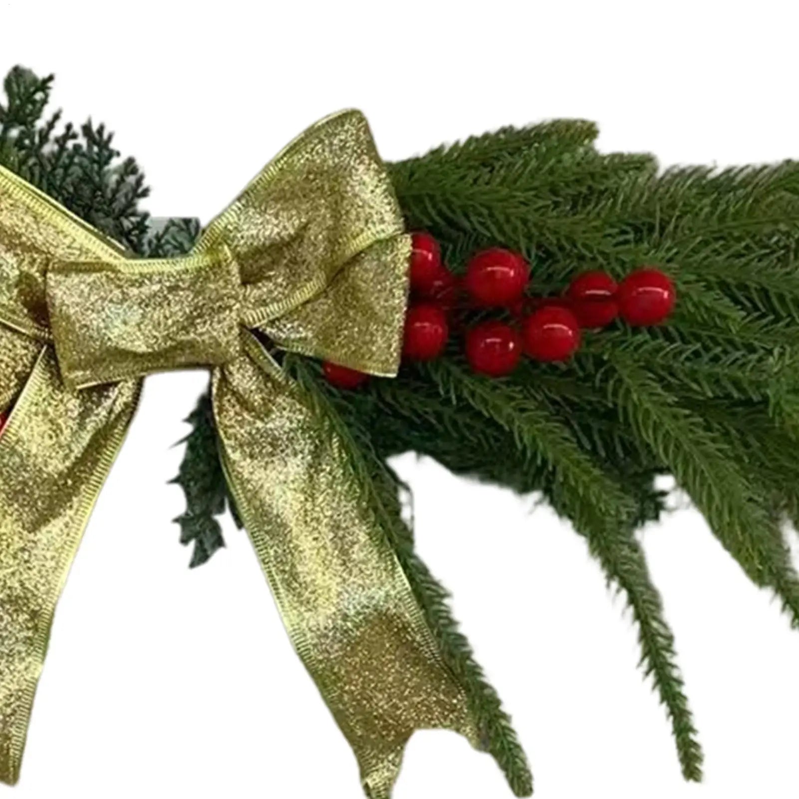 Christmas Wreath Artificial Greenery Winter Door Decorations Mirror Qme