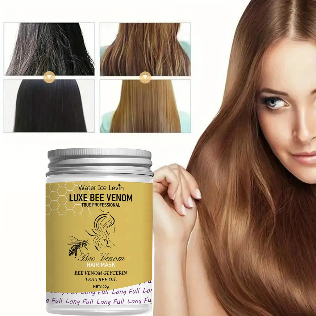 Bee Venom Hair Mask with Tea Tree Oil Intense Moisturizing Treatment for you, Enriched with Vitamin E & Vitamin C for Shiny Hair Qme